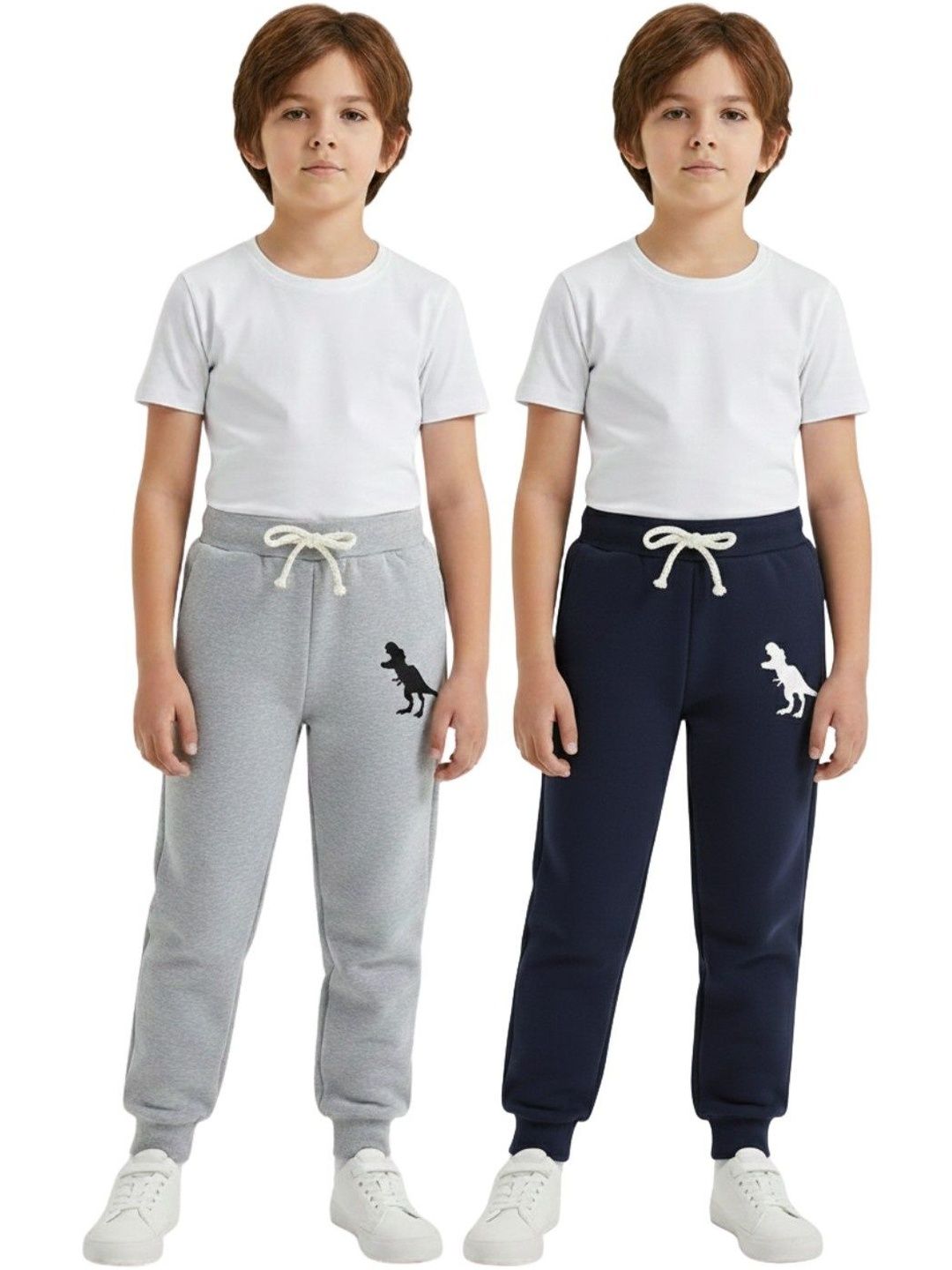 ATLANS Boys Pack Of 2 Printed Woolen Soft Warm Easy-Fit Joggers-picture-45
