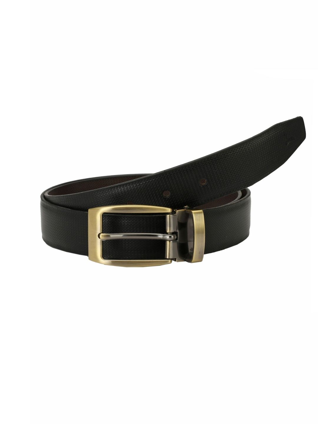 Pacific Gold Men Textured Reversible Formal Belt-picture-17