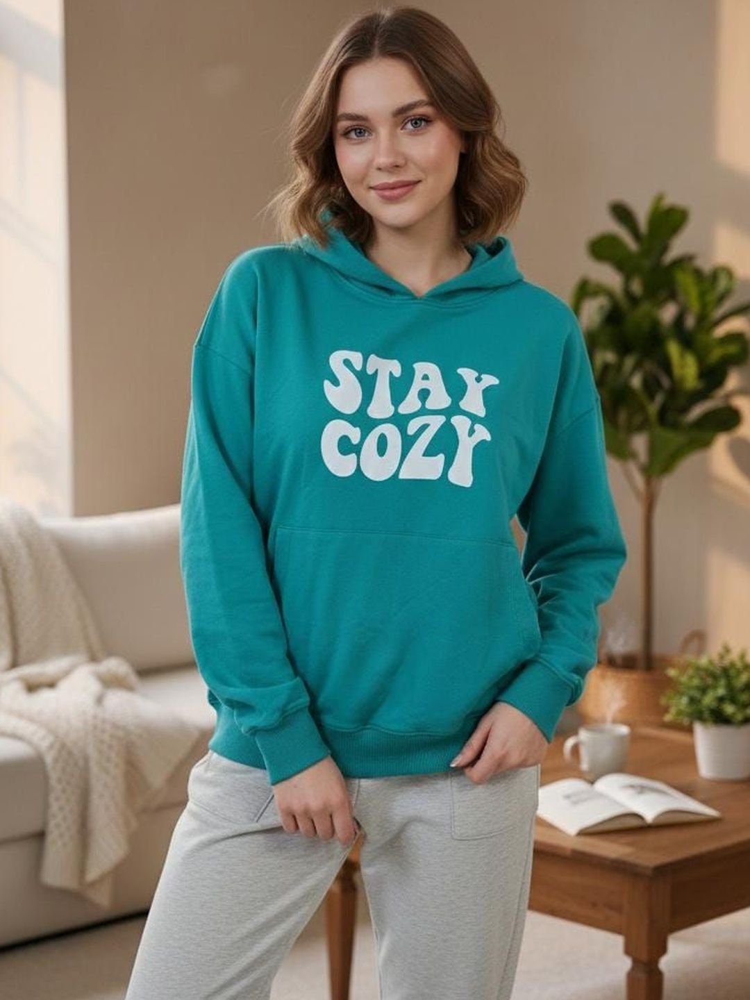 The Roadster Lifestyle Co Printed Hooded Pullover Sweatshirt-picture-43