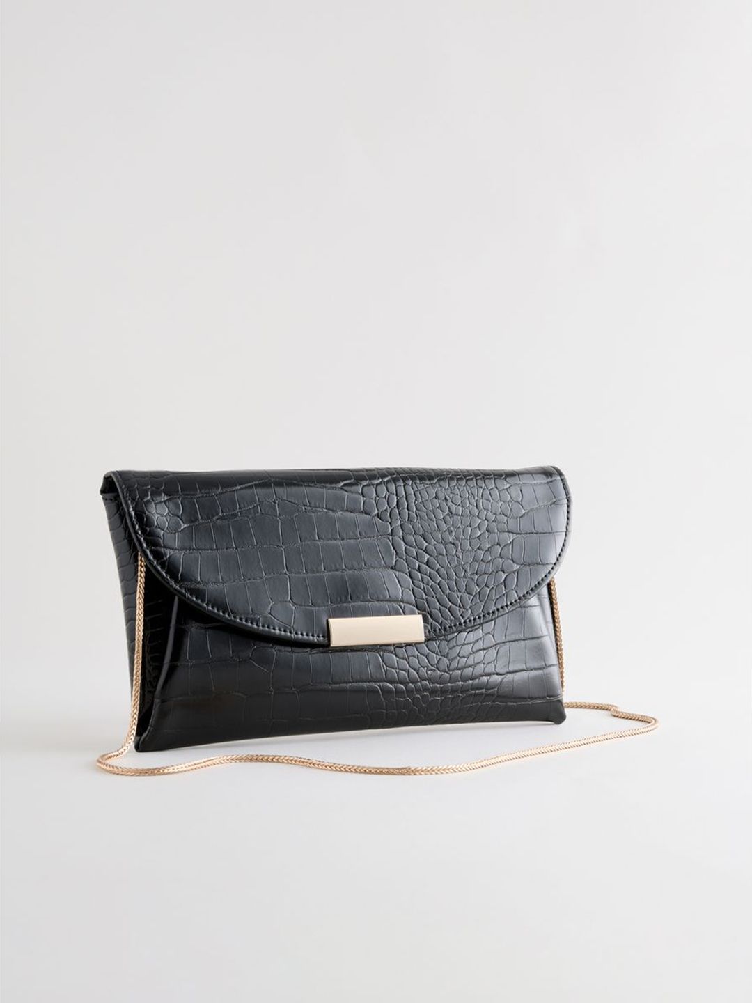 NEXT Croc Textured Envelope Clutch-image-15