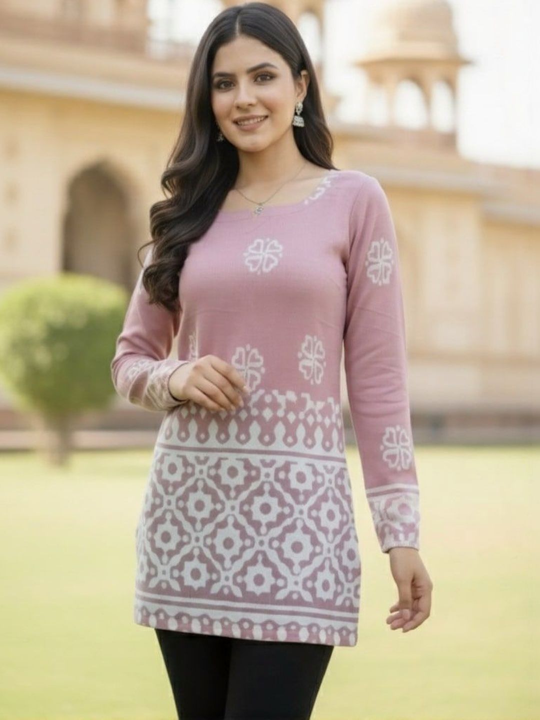 SAICHA Ethnic Motifs Printed Boat Neck Kurti-picture-27