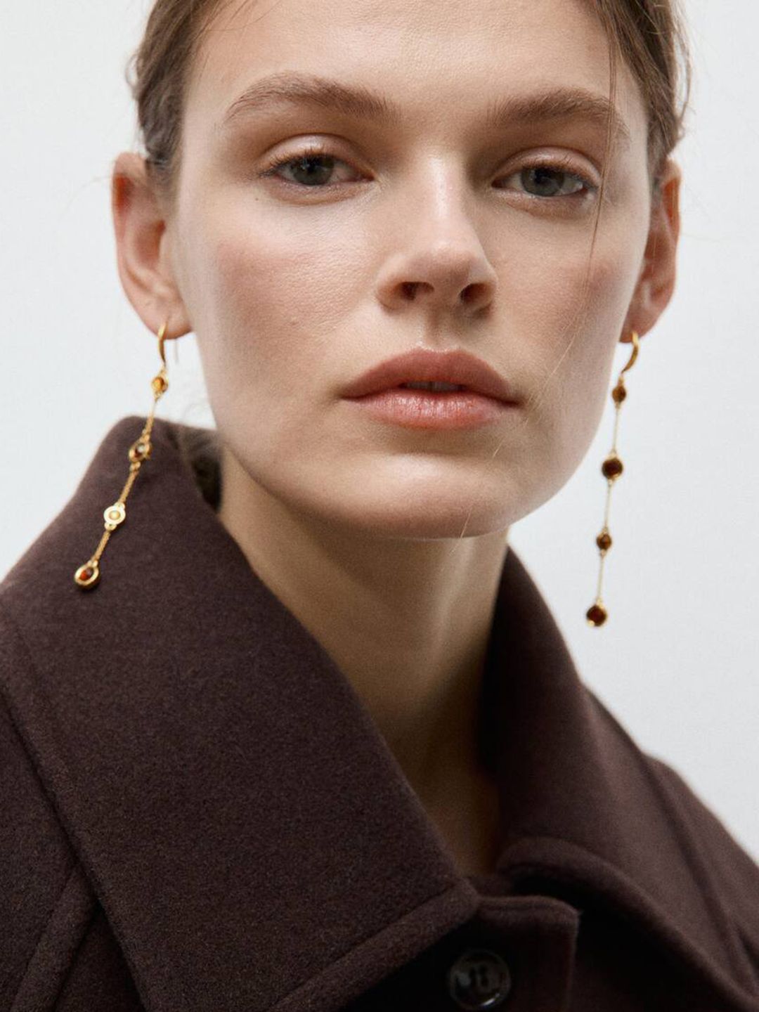 MANGO Beaded Contemporary Drop Earrings-picture-24
