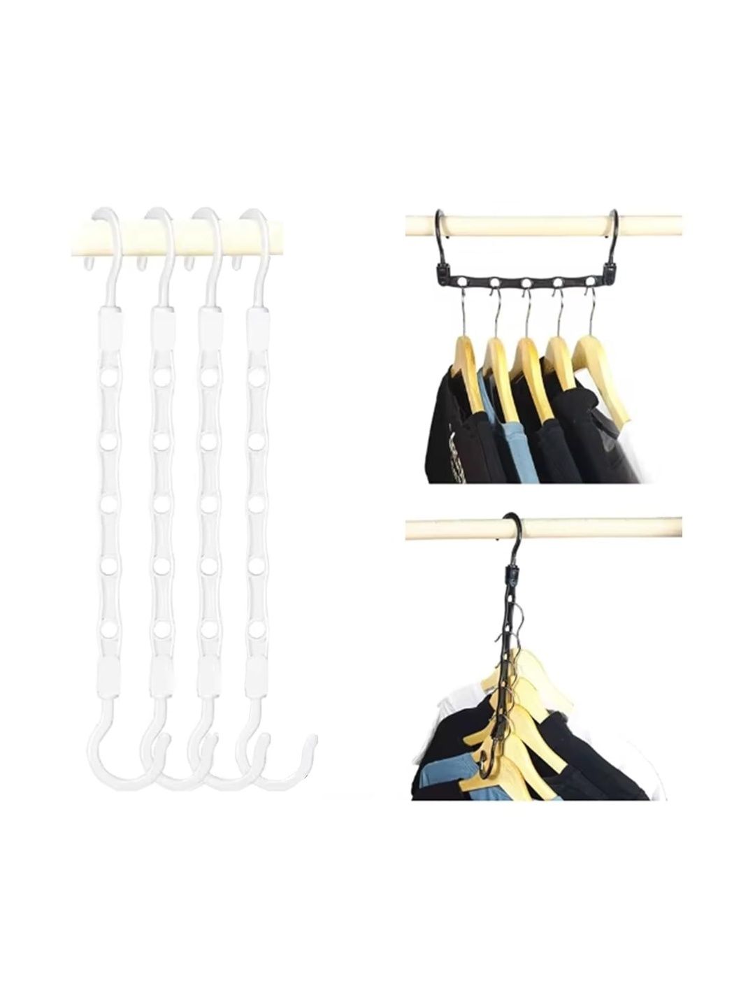 AUGEN White 5-Pieces 5-in-1 Magic Clothes Hangers-image-13