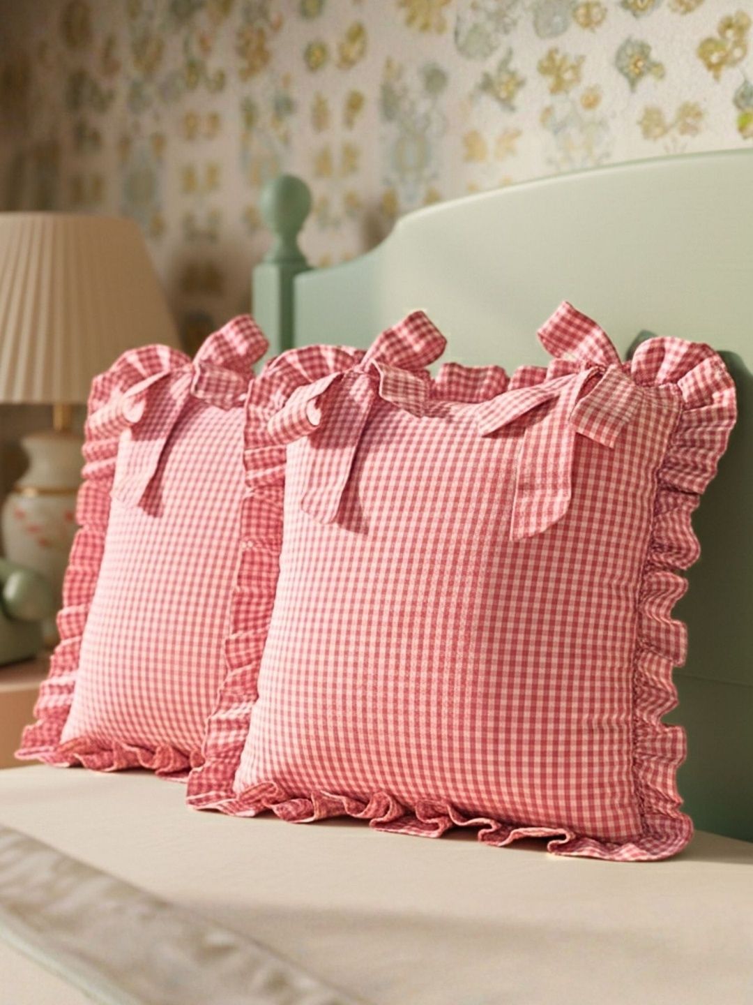SLEEPY THREADS Unisex Pink Cotton Cushion Covers-picture-33