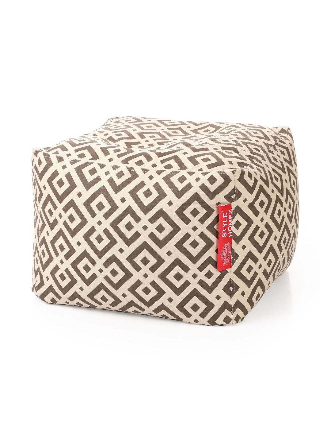 Style Homez Brown Printed Square Ottoman-picture-25