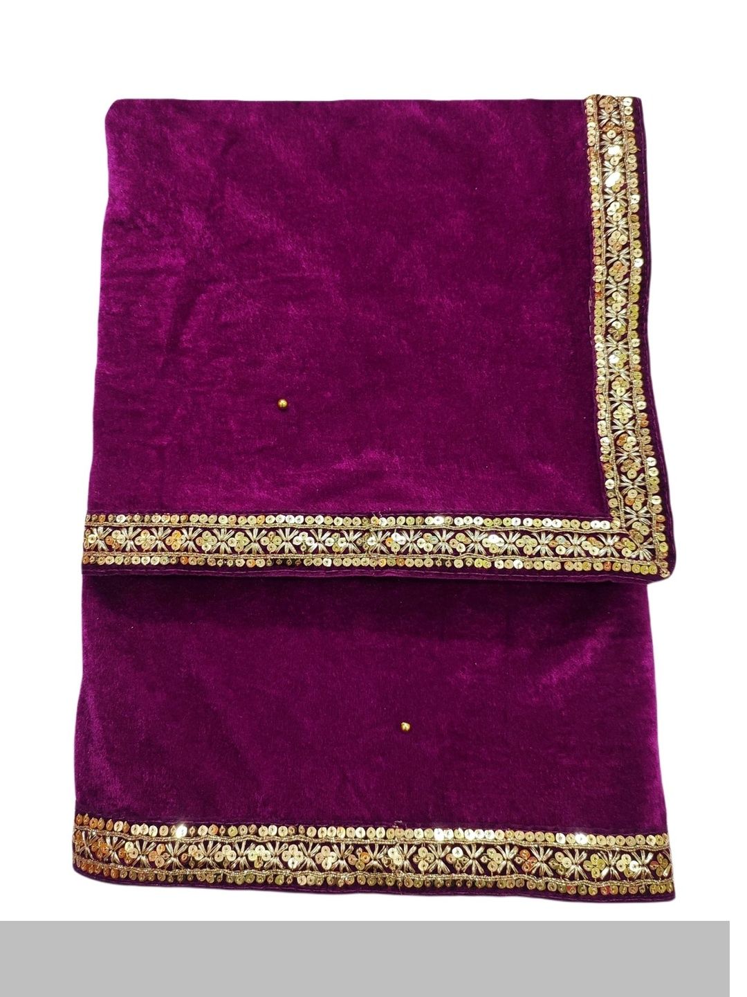 Navti Creations Embroidered Velvet Dupatta with Sequinned-picture-22