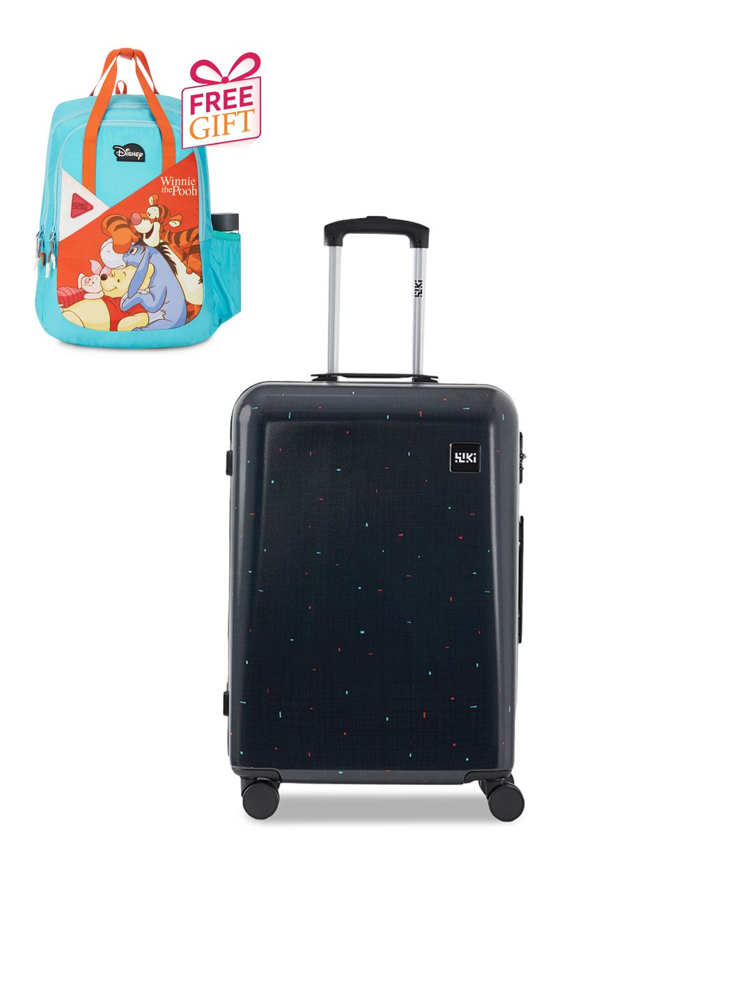 Wildcraft Hard Sided Trolley Bag with Free Backpack-image-12