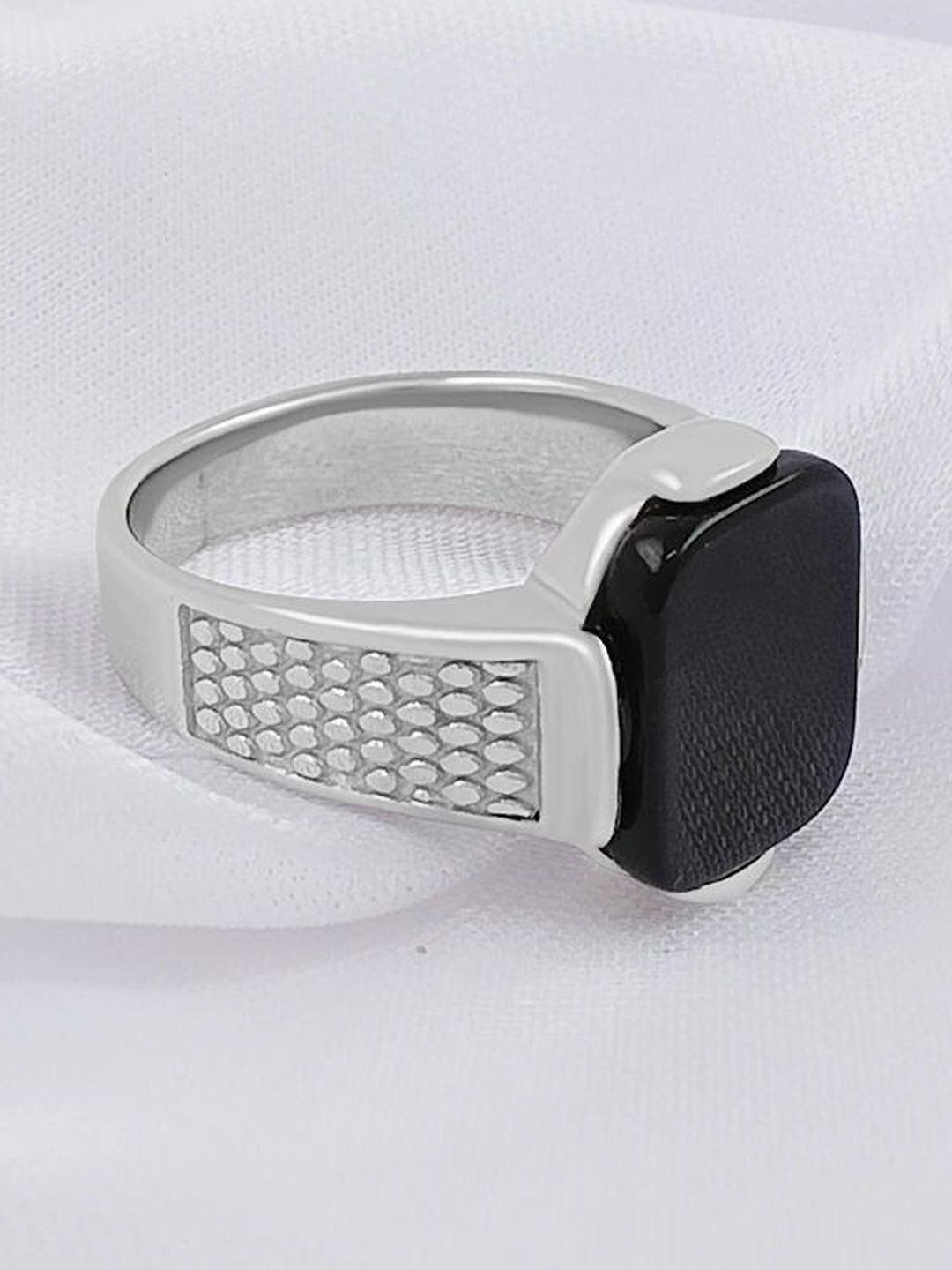 Trinket world Silver-plated Onyx Sterling Silver Western Finger Ring-picture-21