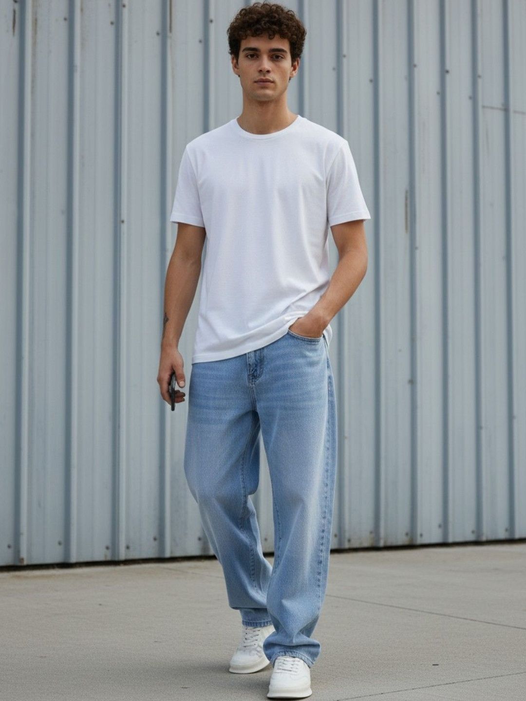 glitchez Men Relaxed Fit High-Rise Light Fade Jeans-picture-39