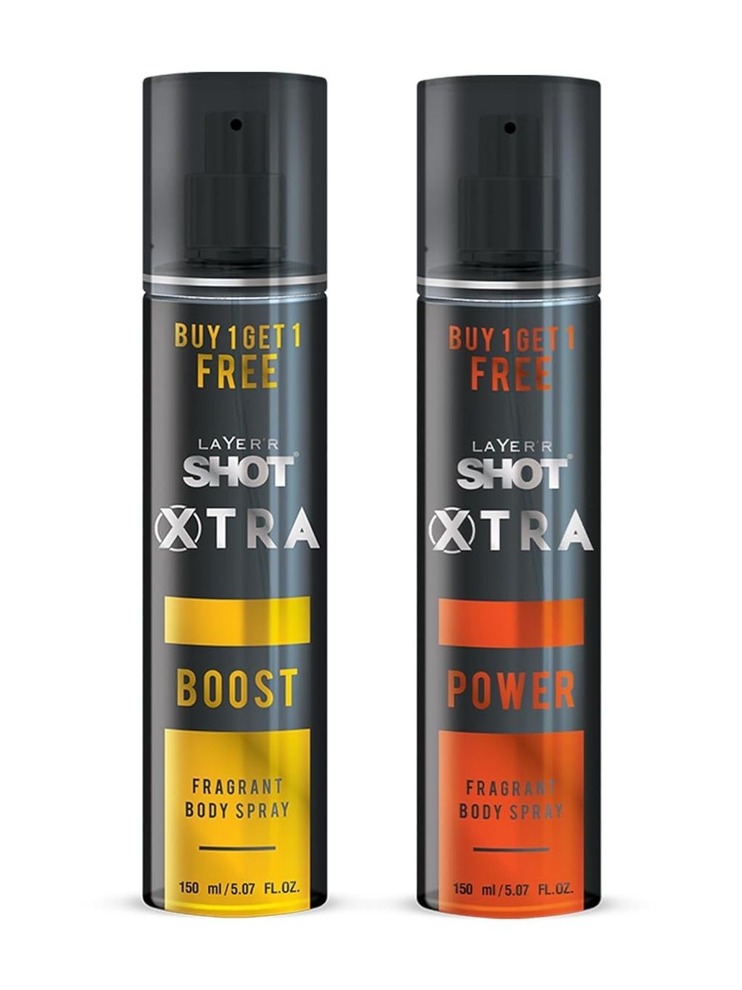 LAYER'R SHOT Set Of 2 Xtra Boost & Power Long Lasting Body Spray - 150 ml Each-image-46