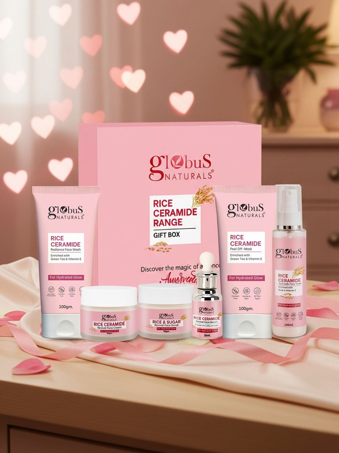 Globus naturals Set Of 6 Rice Ceramide Skin Care Gift Set-image-11