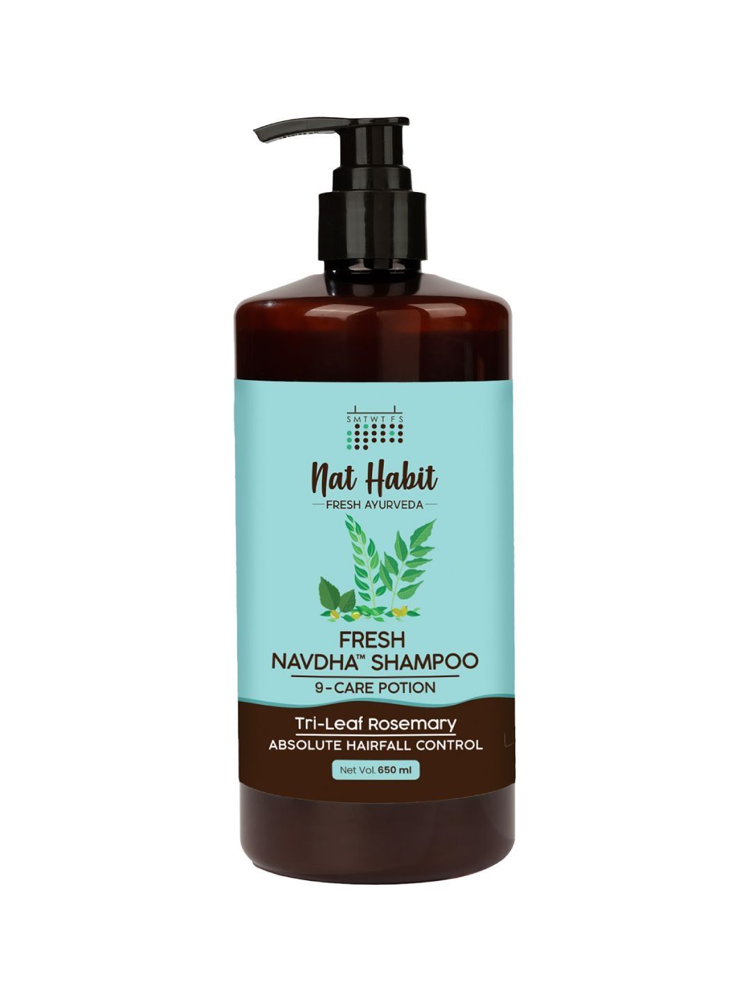 Nat Habit Tri-Leaf Rosemary Navdha Shampoo-650 ml-picture-20