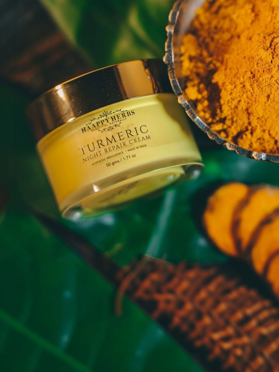 Haappy Herbs Turmeric Night Repair Cream With Jojoba - 50 g-picture-26