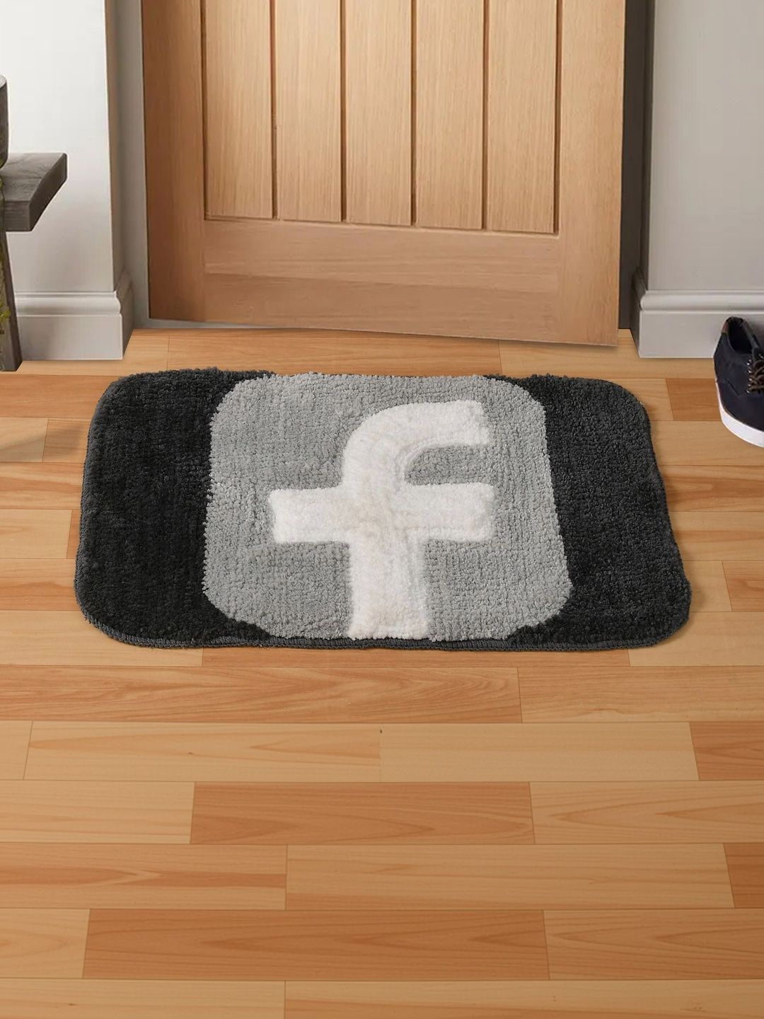FINE TEX WORLD Grey Self Design Antiskid Doormats-image-12