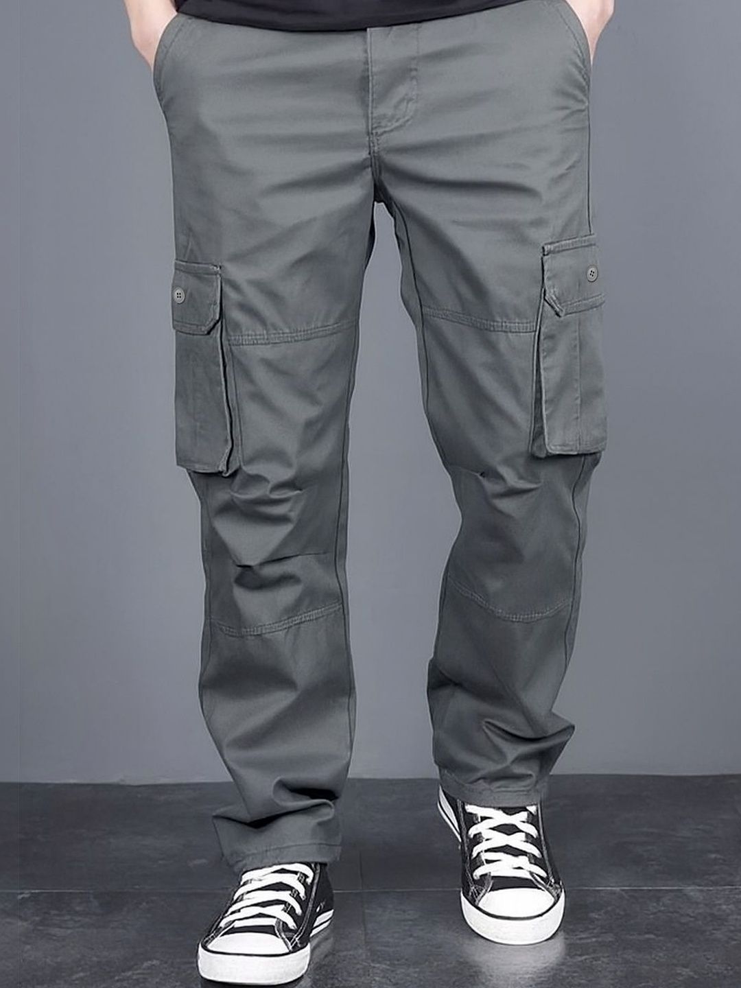 URBANPEAK Men Relaxed Easy Wash Cargos Trousers-picture-17