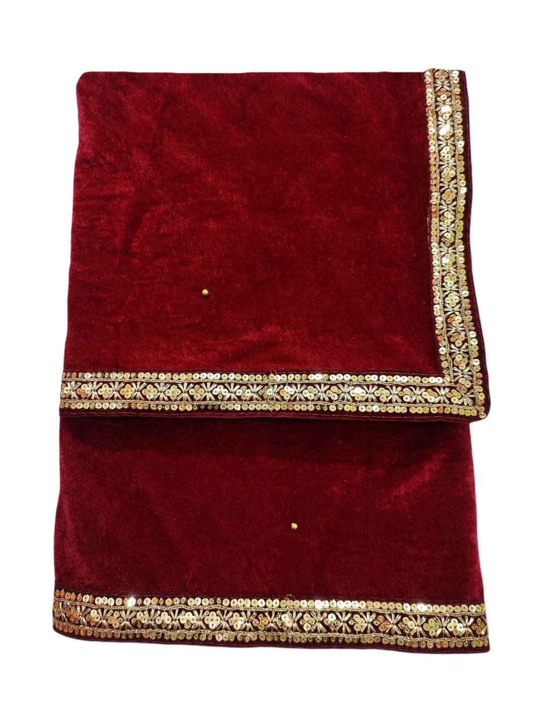 Navti Creations Embroidered Velvet Dupatta with Sequinned-picture-39