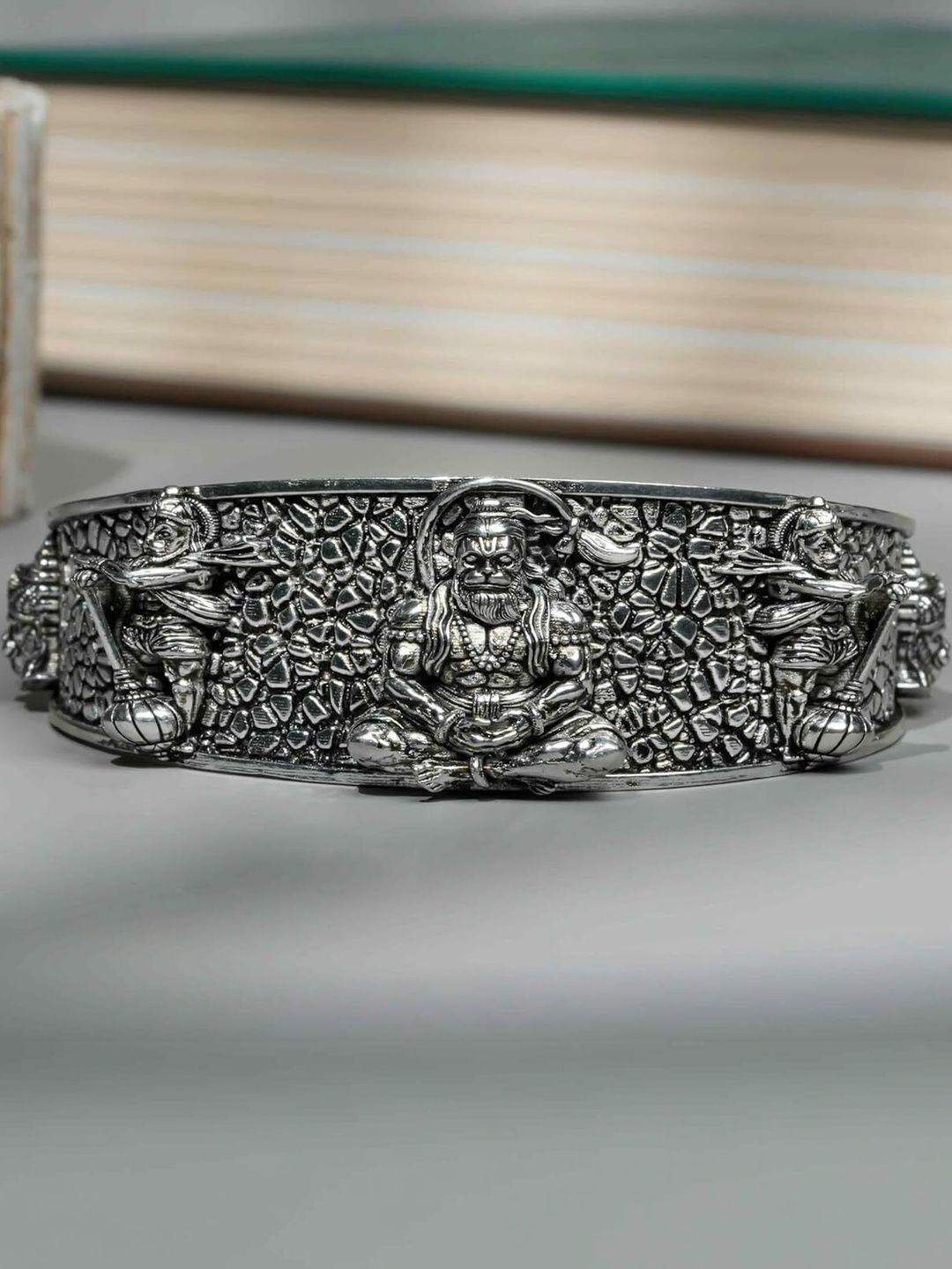 Teeragaj Unisex Brass Silver-Plated Kada Bracelet-picture-49