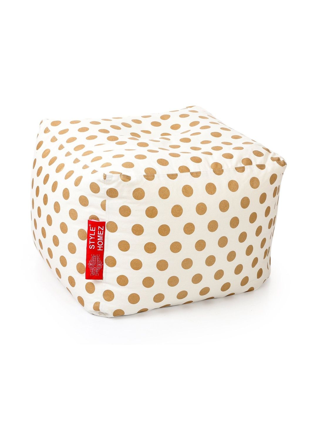 Style Homez White Printed Square Ottoman-picture-31