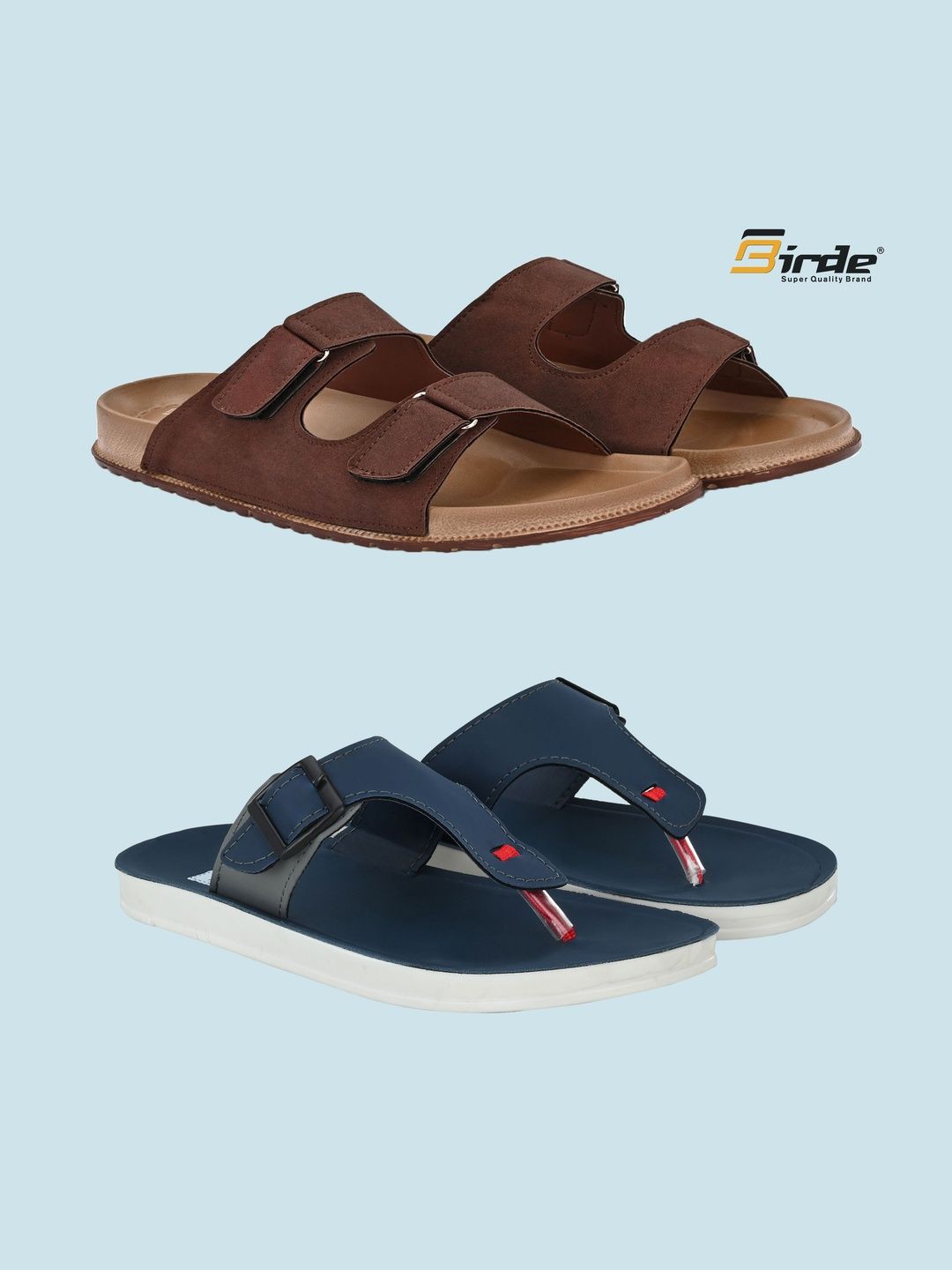 BIRDE Men PU Flip Flops-picture-26