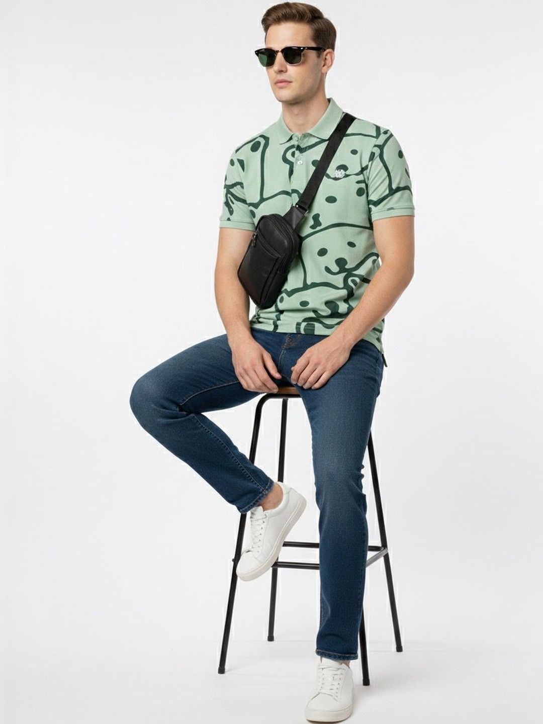 Buy SZN Men Printed Polo Collar T Shirt - Tshirts for Men 38742375 | Myntra