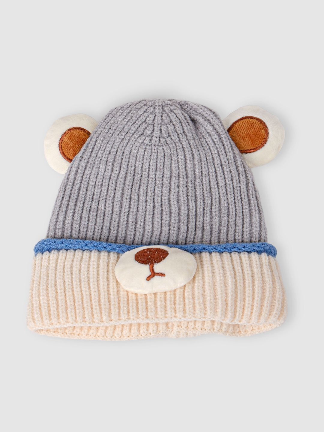 DukieKooky Unisex Kids Colourblocked Woollen Beanie-picture-38