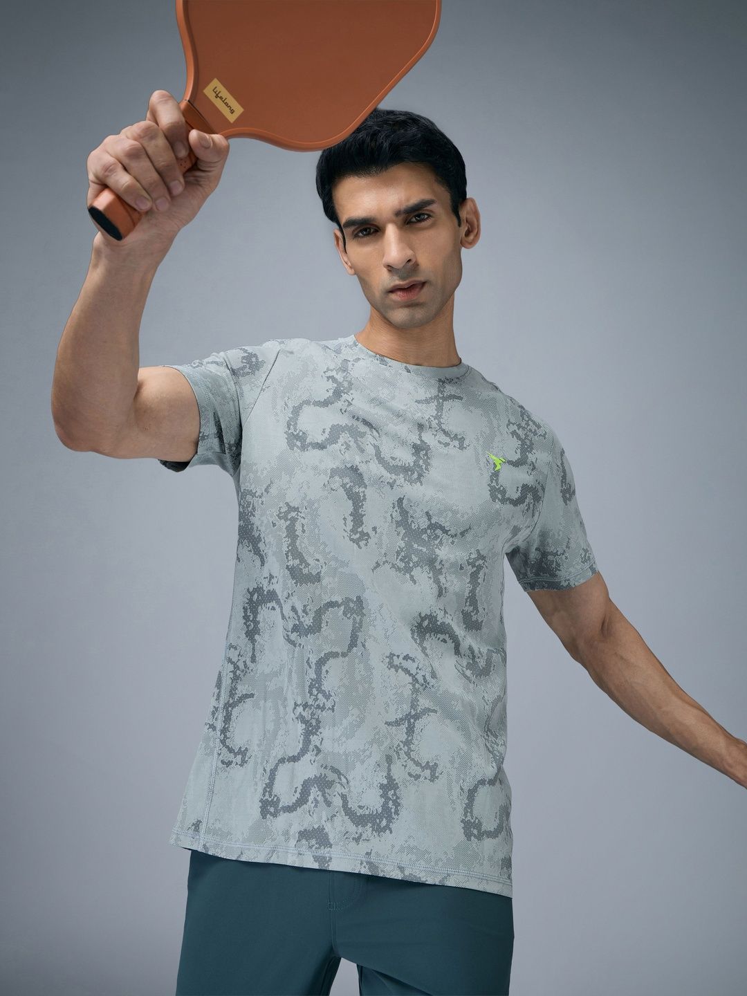 Technosport Men Camouflage Printed Anti Static Slim Fit T-shirt-picture-36