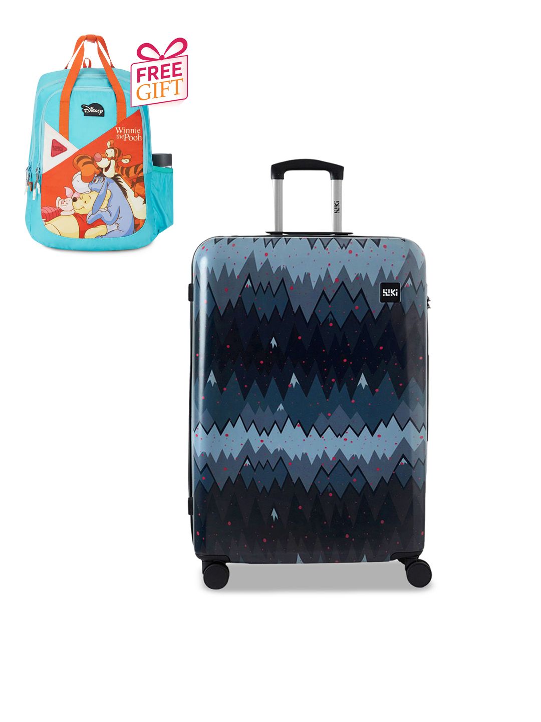 Wildcraft Wiki Ombre Printed Medium Trolley Bag with Free Backpack-image-9