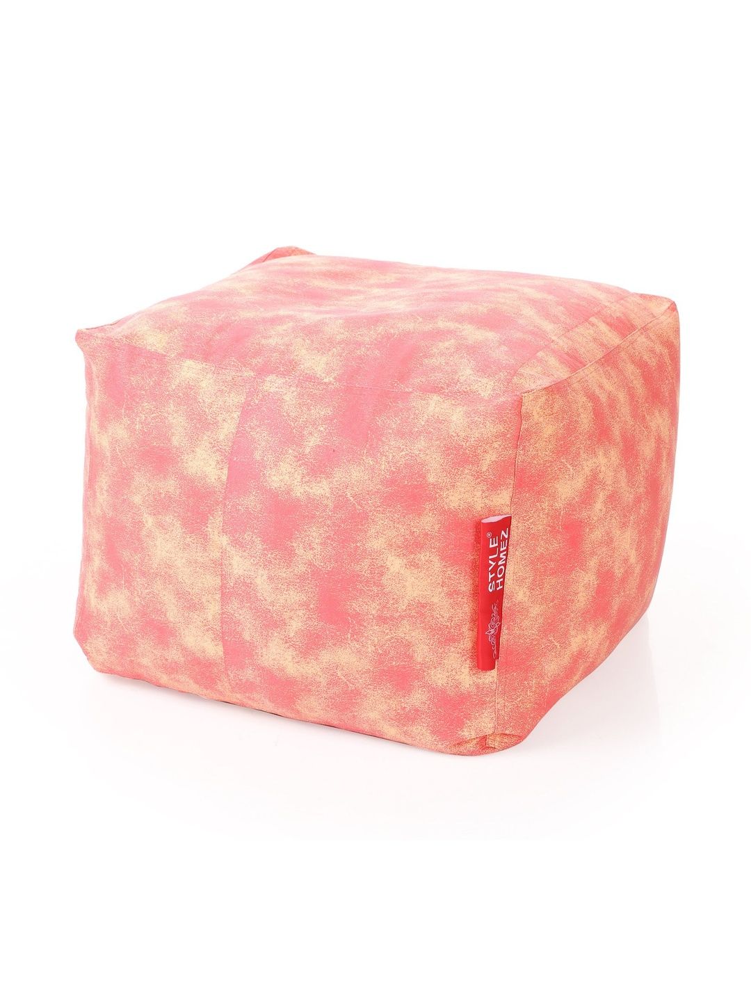 Style Homez Pink Printed Square Ottoman-picture-7