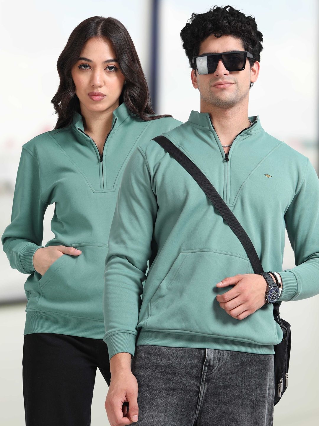STELLERS Unisex Half Zipper Feather Touch Feel Warm Anti-odor Sweatshirt-picture-19