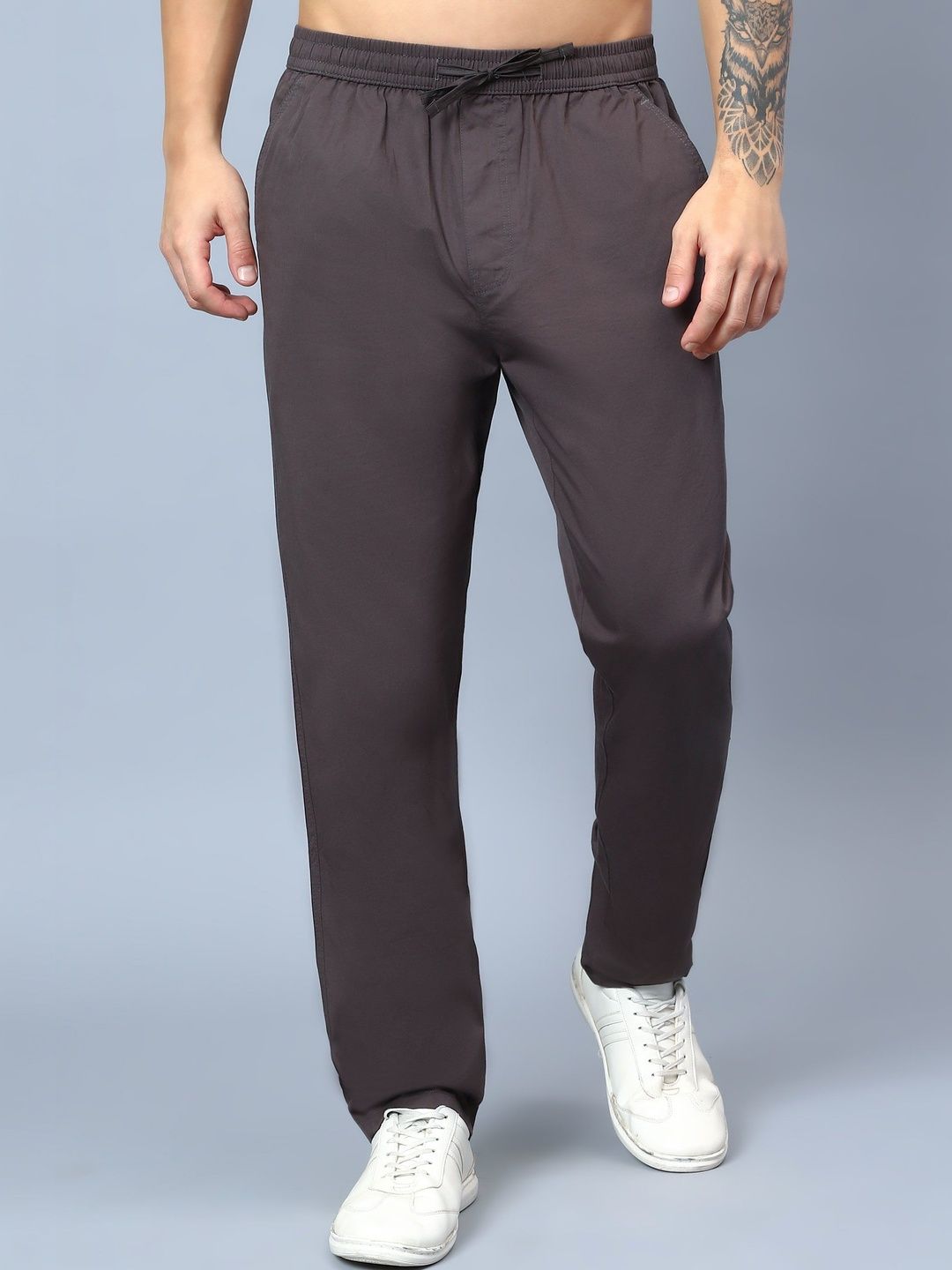 hauwer Men's Straight Fit Track Pants - Comfortable Lower Trousers-picture-28