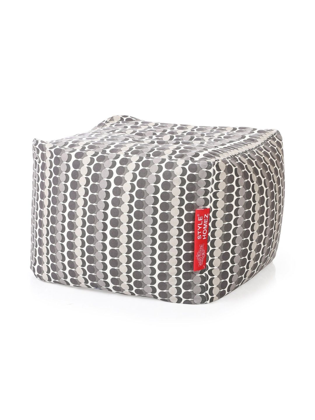 Style Homez Black Printed Square Ottoman-picture-12