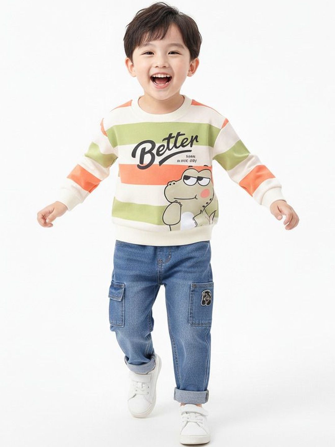 KIDDOLO Unisex Kids Striped Trousers-picture-53