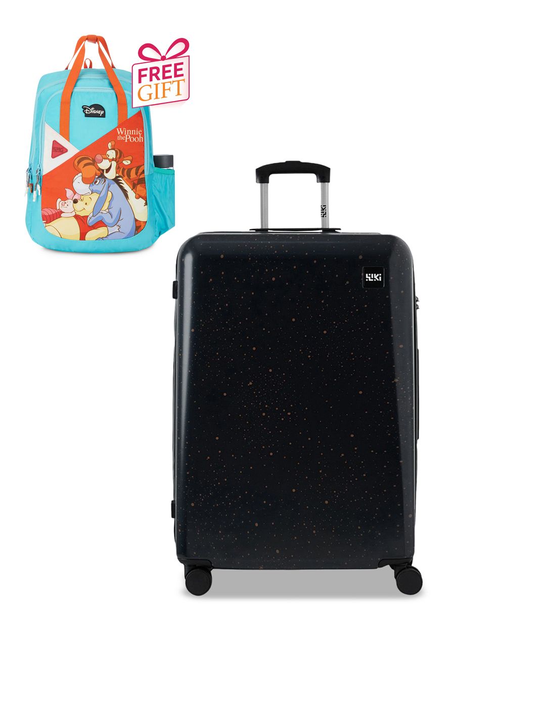 Wildcraft Spray Printed Hard-Sided Medium Trolley Bag with Free Backpack-image-39