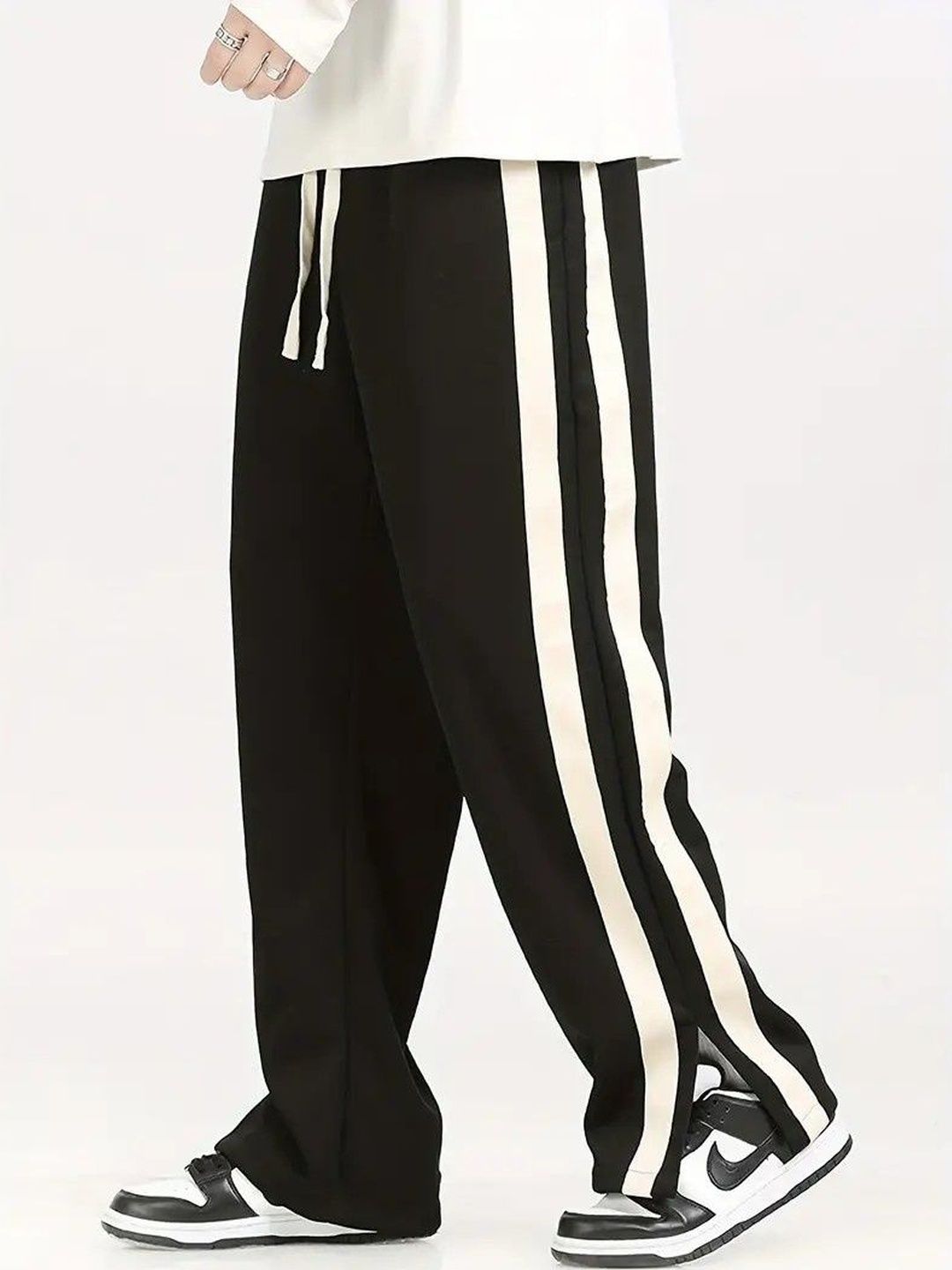 GENZILOOKS Men Striped High-Rise Trousers-picture-35