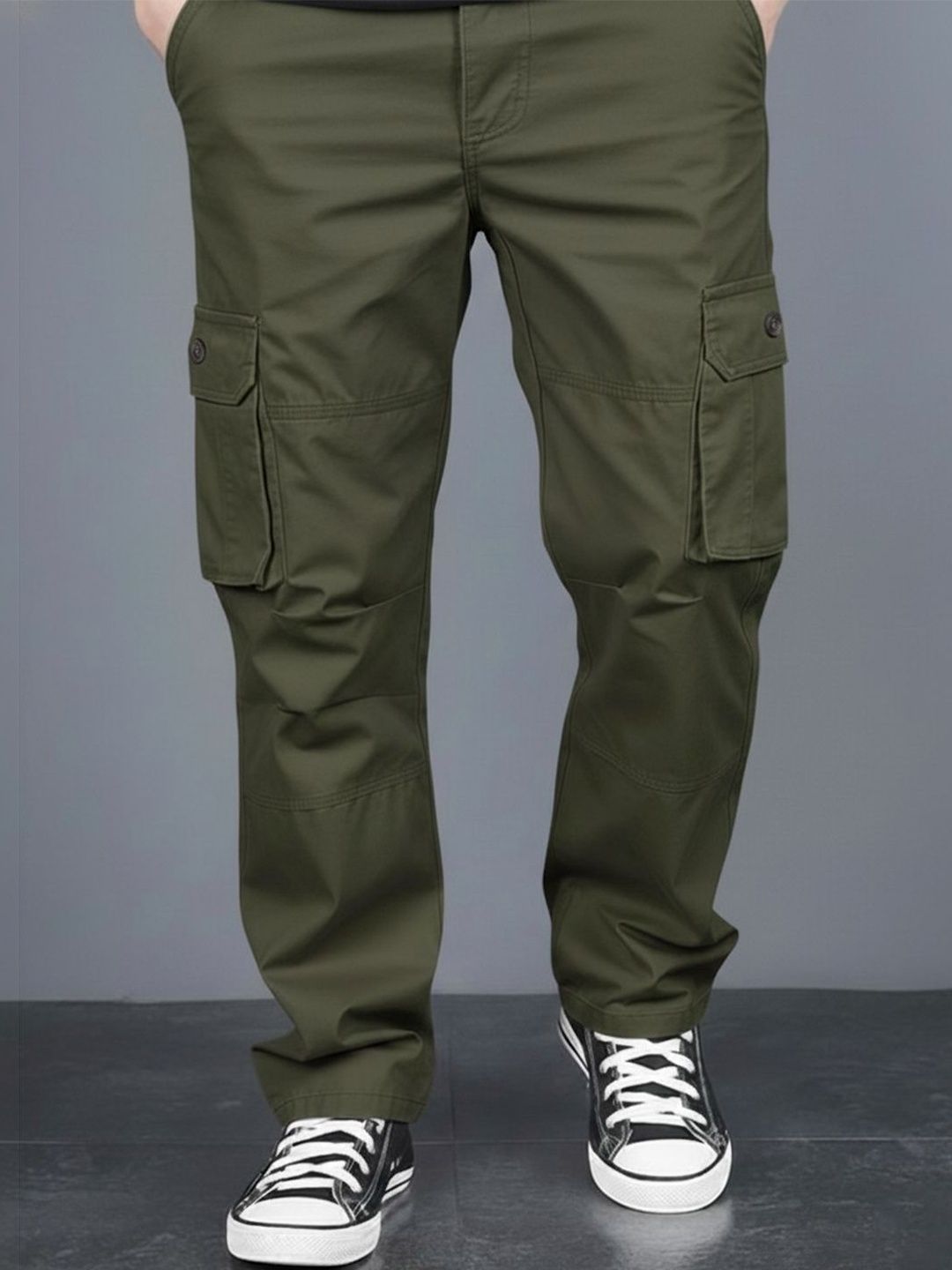 URBANPEAK Men Relaxed Easy Wash Cargos Trousers-picture-25