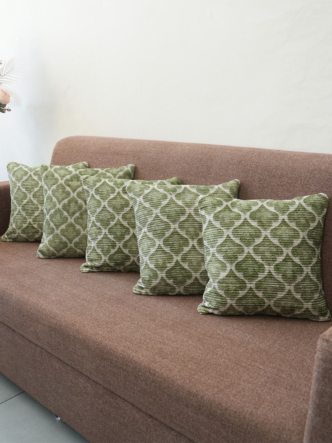 Kaleen India Unisex Green Polyester Cushion Covers-image-17