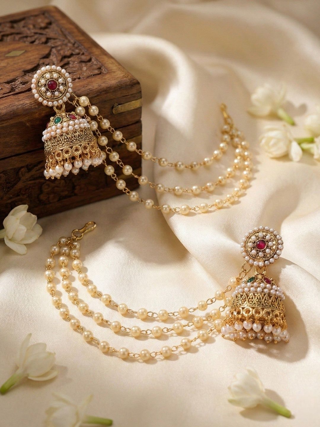 MEIRA JEWELLERY Circular Jhumkas Earrings-picture-30