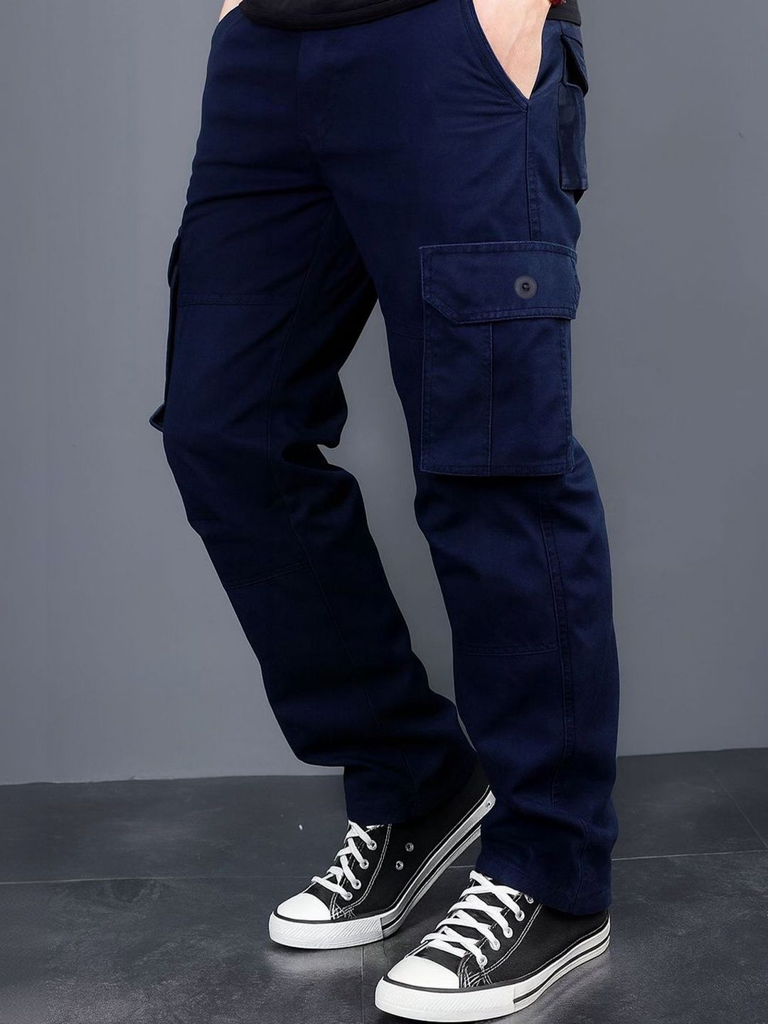 URBANPEAK Men Relaxed Easy Wash Cargos Trousers-picture-34