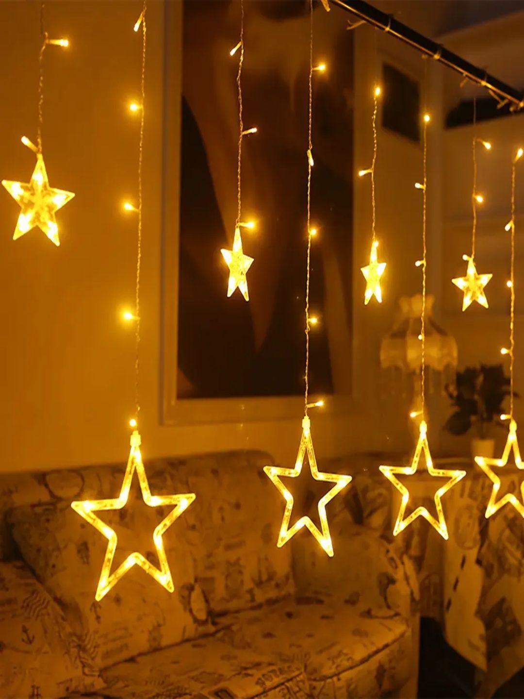 PMW White 3 m Star Blub LED String Lights With 12 Stars-image-40