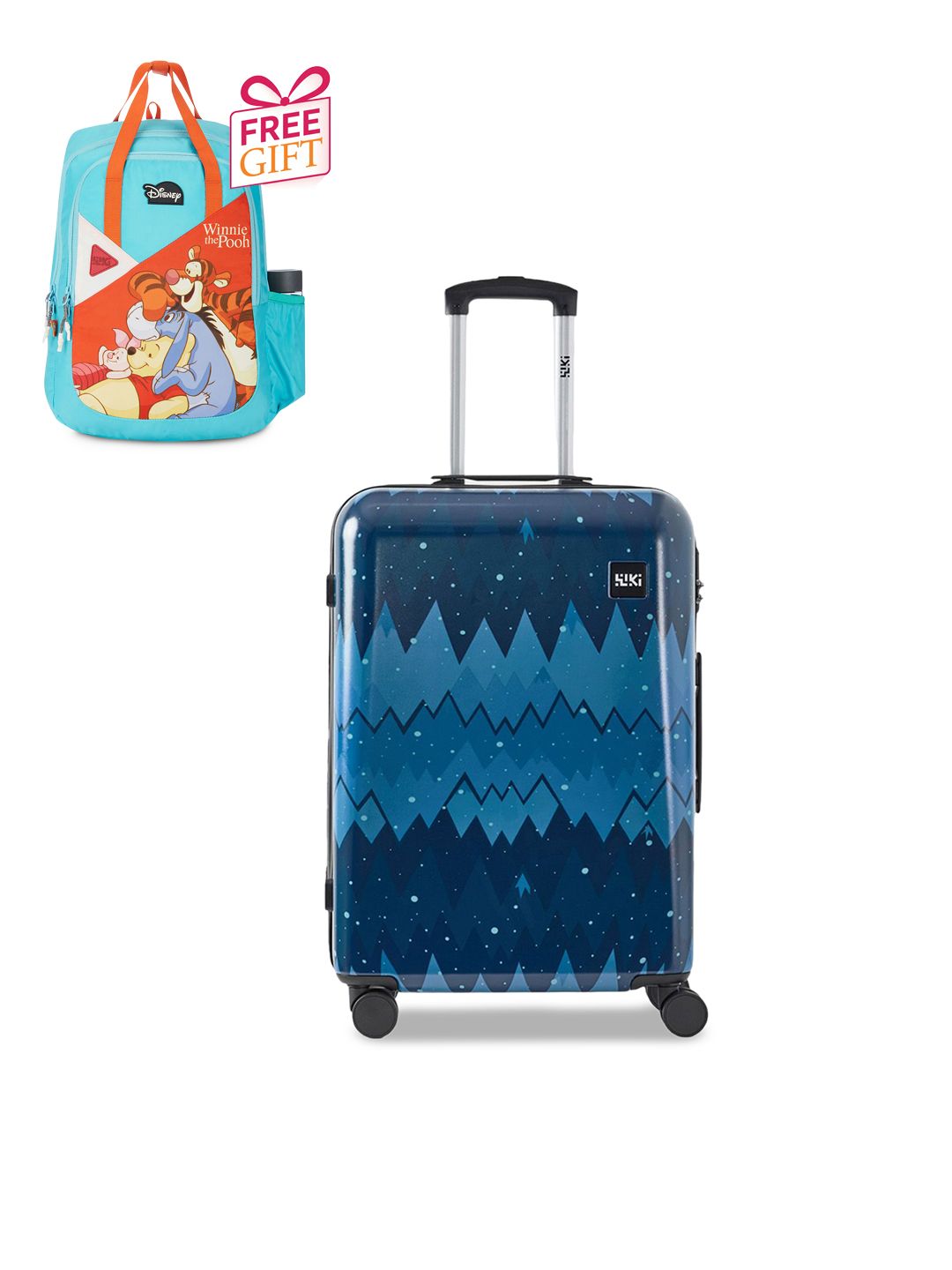 Wildcraft Printed Hard-Sided Medium Trolley Bag with Free Backpack-picture-45
