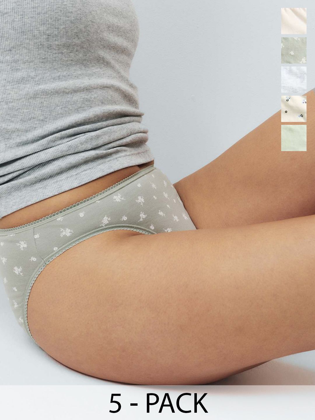 Marks & Spencer 5pk Cotton Lycra High Leg Knickers-picture-15