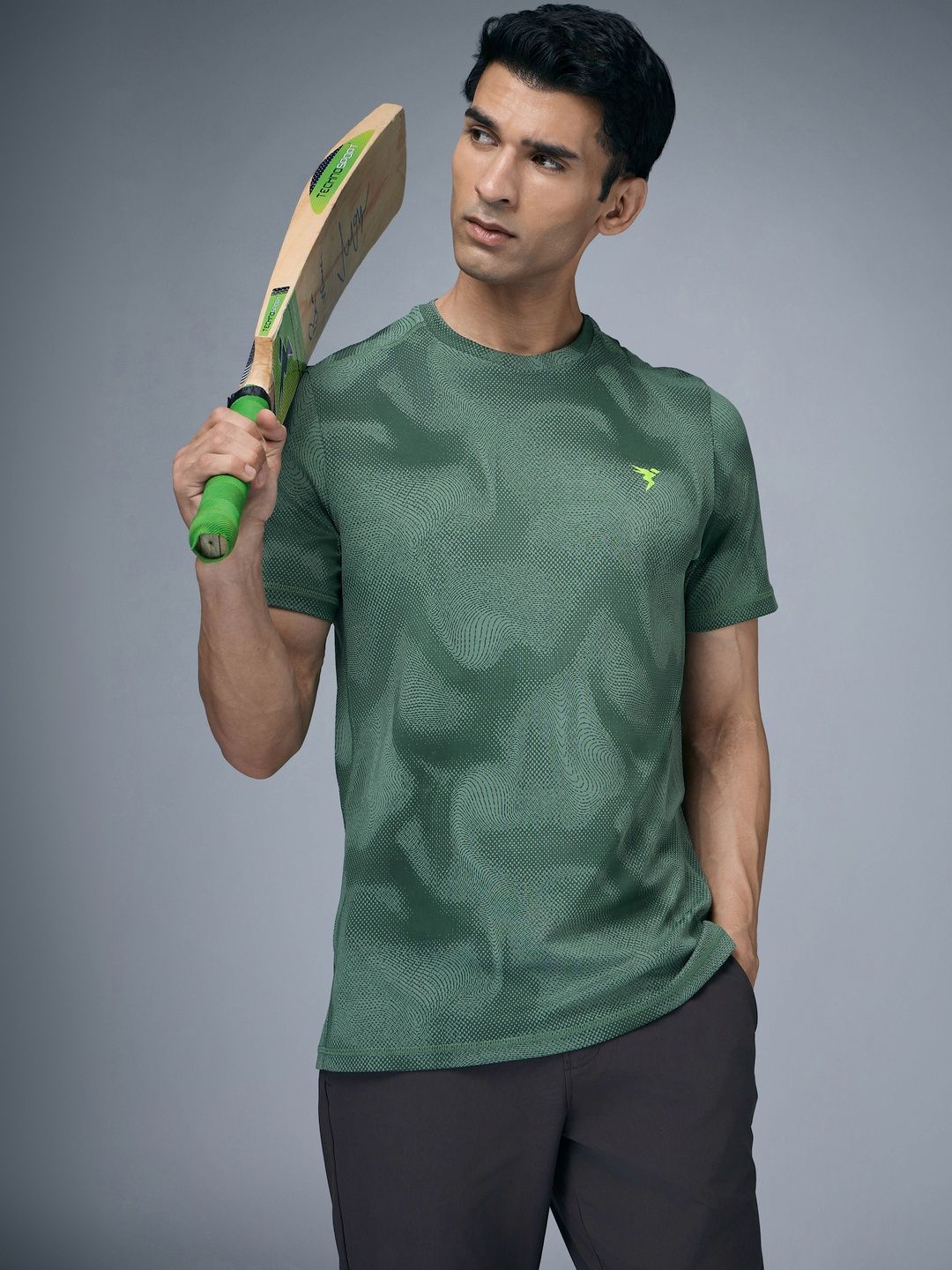 Technosport Men Printed Anti Static Slim Fit T-shirt-picture-11