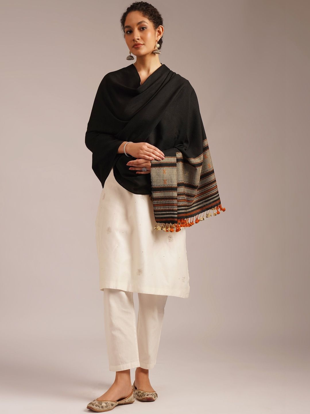 JAYPORE Women Woven Design Shawl-picture-14