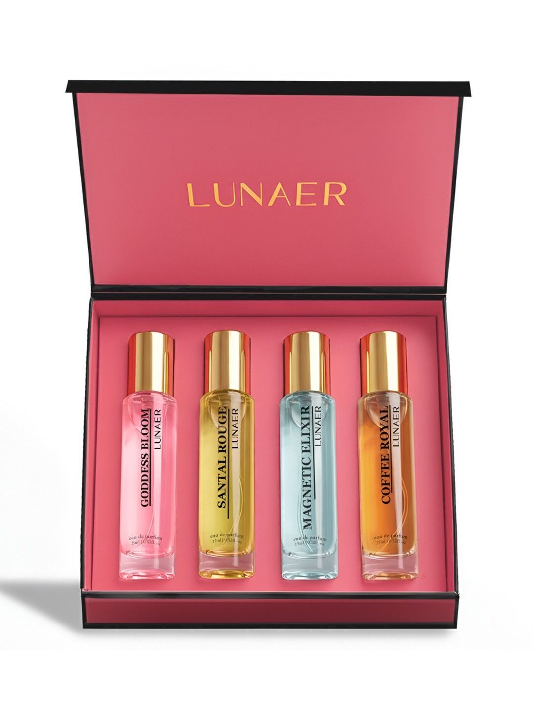 LUNAER Set Of 4 Coffee Royal, Santal Rouge, magnetic Exlir Eau De Parfum - 15 ml Each-picture-12