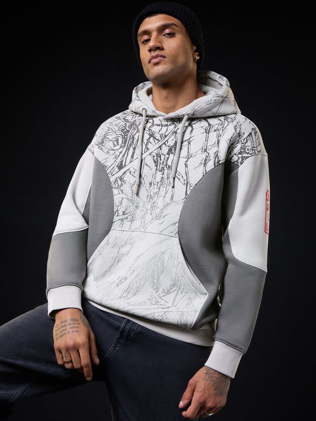 The Souled Store Men Printed Hooded Sweatshirt-image-31
