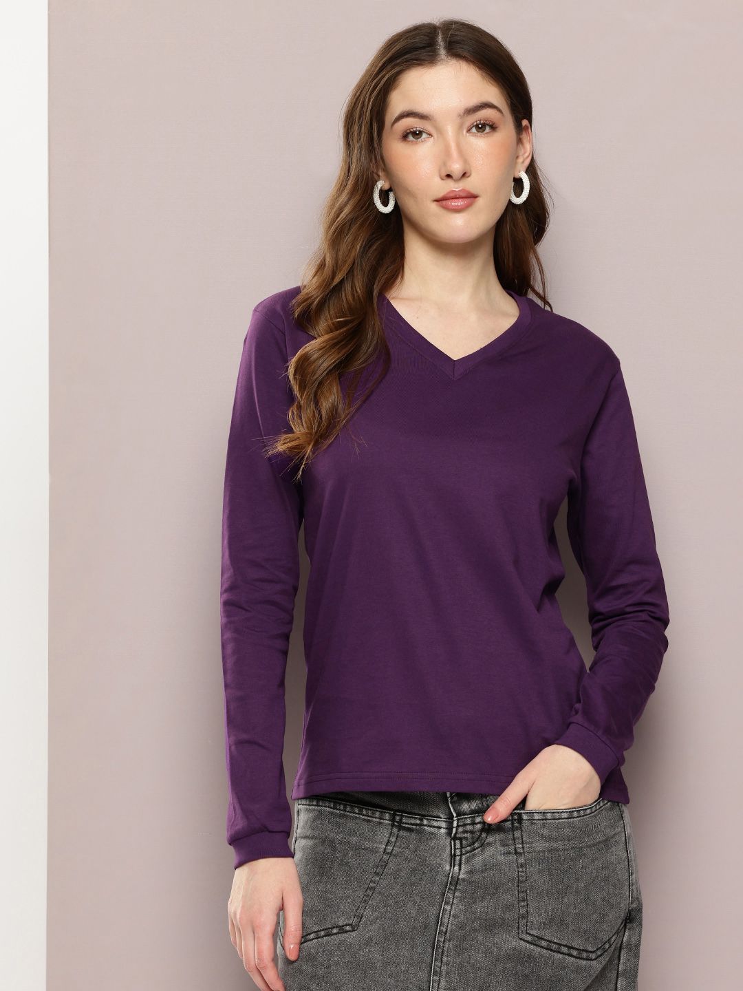 DILLINGER V-Neck Pure Cotton T-shirt-picture-30