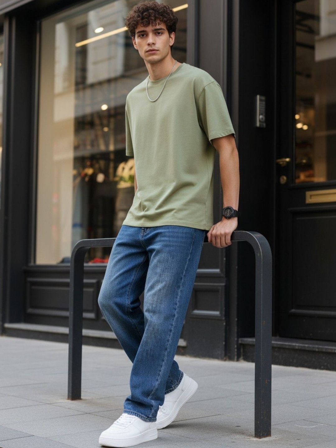 glitchez Men Relaxed Fit Mid-Rise Light Fade Jeans-picture-12