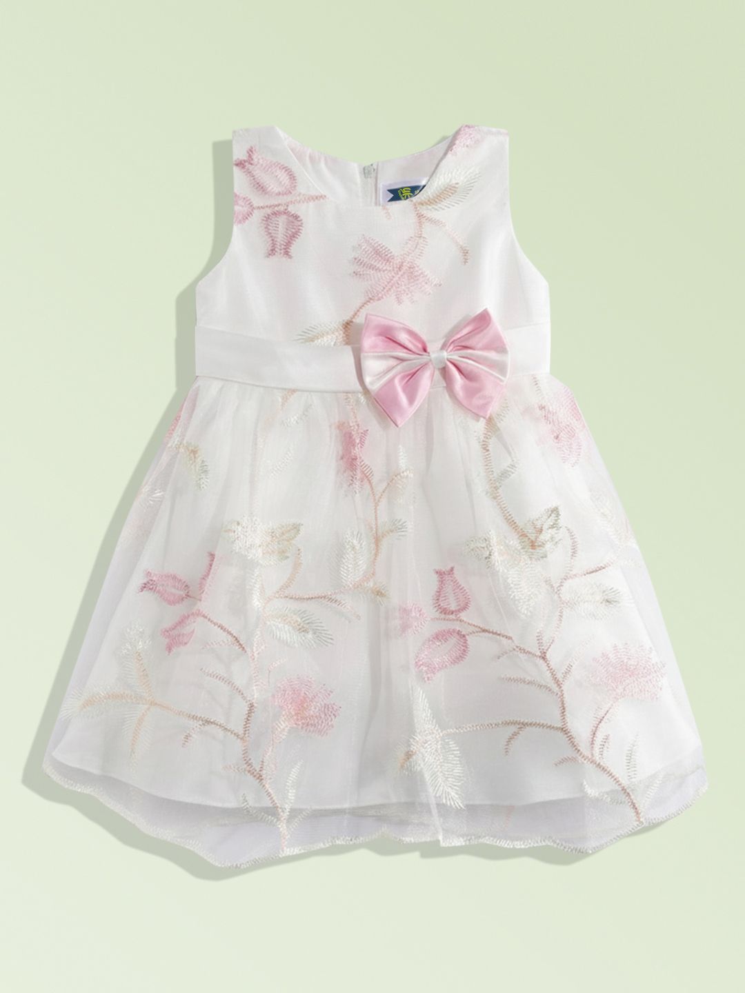 YK Girls Floral Embroidered Bow Dress-picture-16