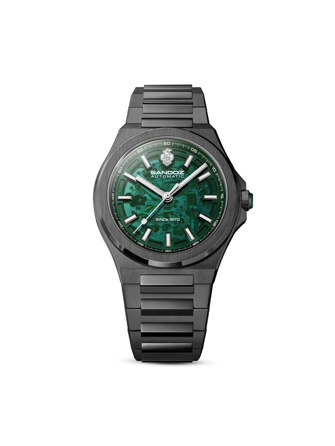 SANDOZ Men Skeleton Dial & Stainless Steel Bracelet Style Straps Analogue Automatic Motion Powered Watch-picture-46