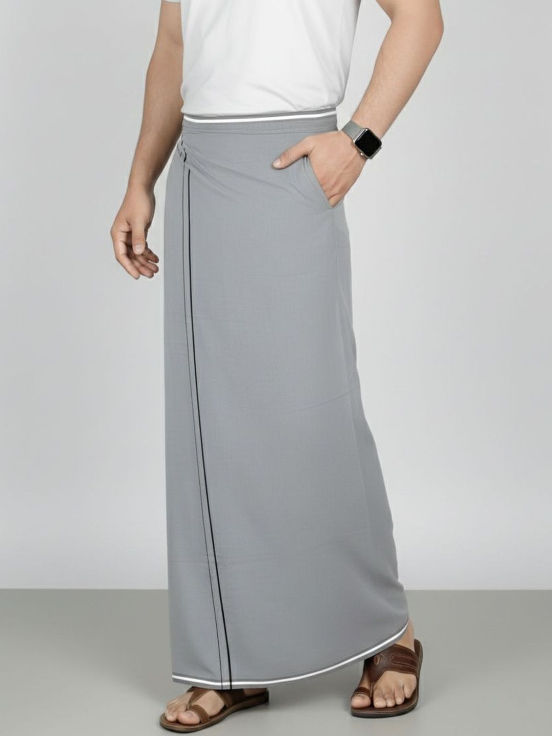 TUNI MANI Men Velcro Cotton Dhoti-picture-44